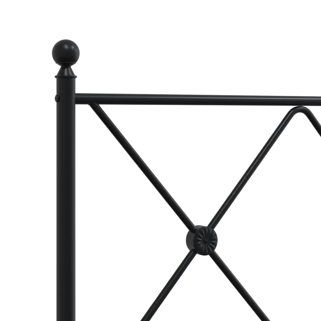 vidaXL Cabeceira de cama 90 cm metal preto