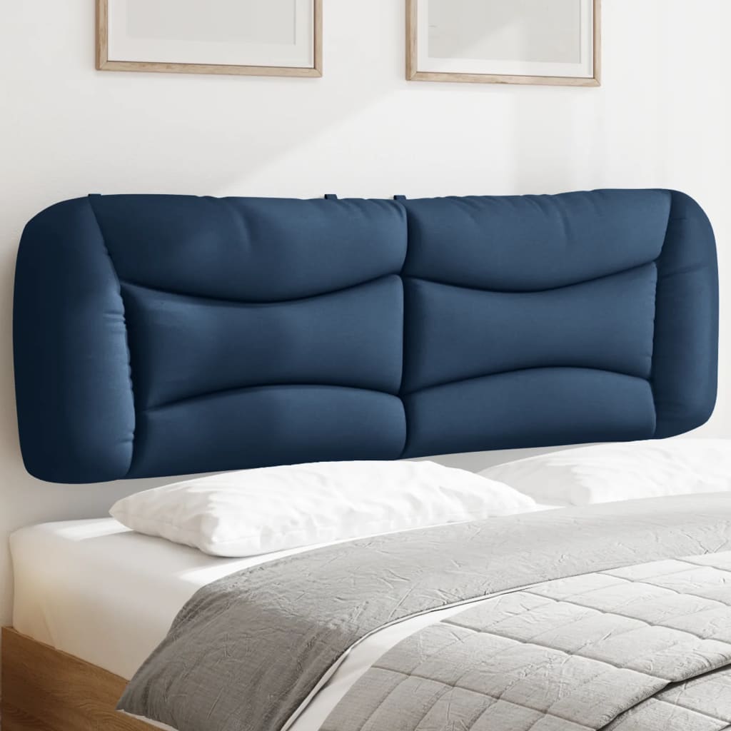 vidaXL Almofadão de cabeceira 160 cm tecido azul