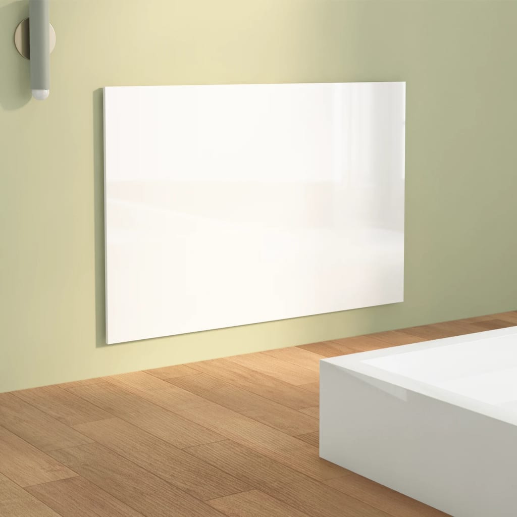 vidaXL Cabeceira cama 120x1,5x80 cm derivados madeira branco brilhante