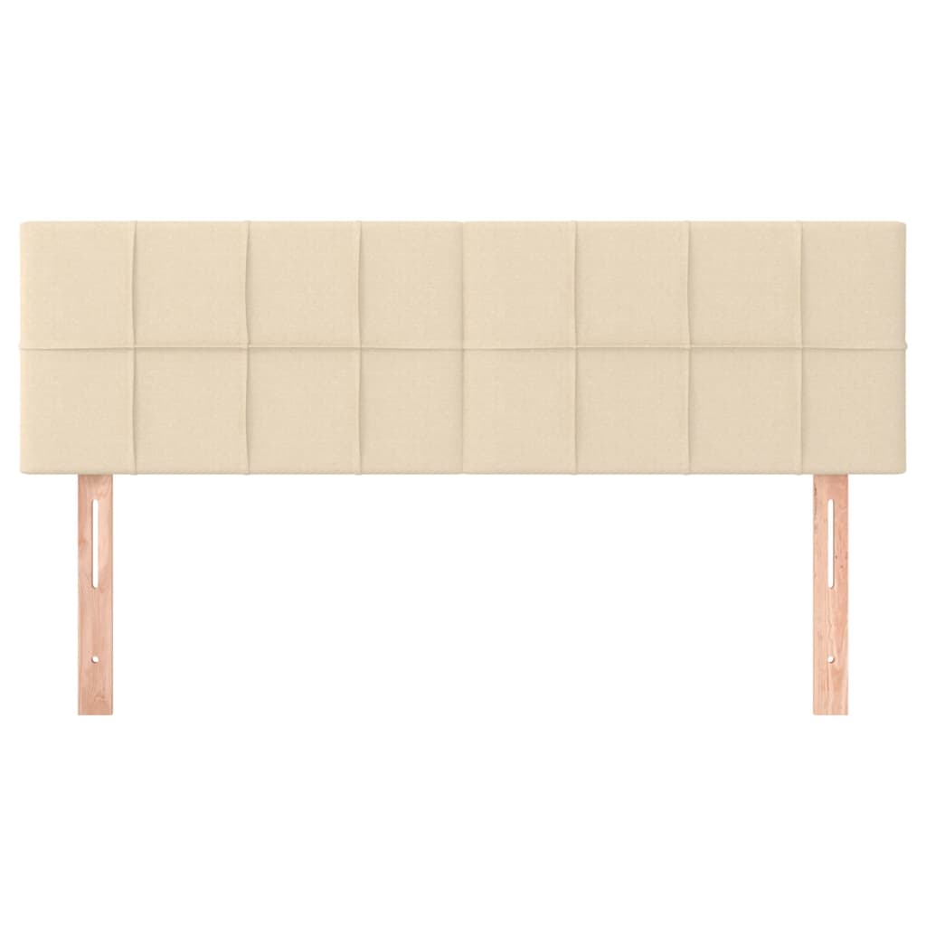 vidaXL Cabeceira de cama 2 pcs tecido 72x5x78/88 cm creme