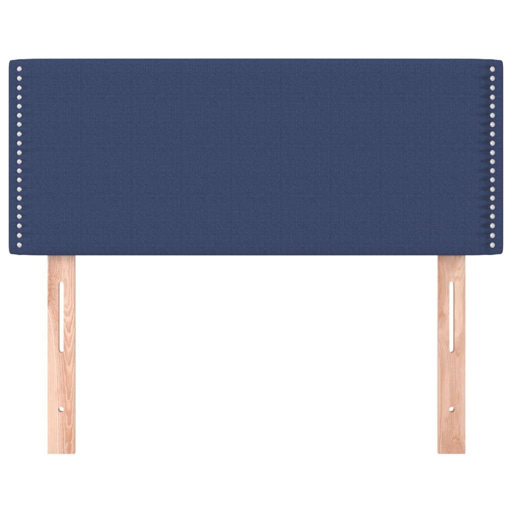 vidaXL Cabeceira de cama tecido 90x5x78/88 cm azul