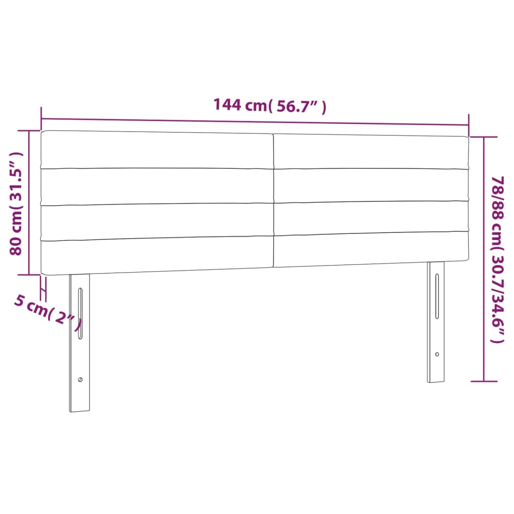 vidaXL Cabeceira de cama 2 pcs veludo 72x5x78/88 cm azul-escuro