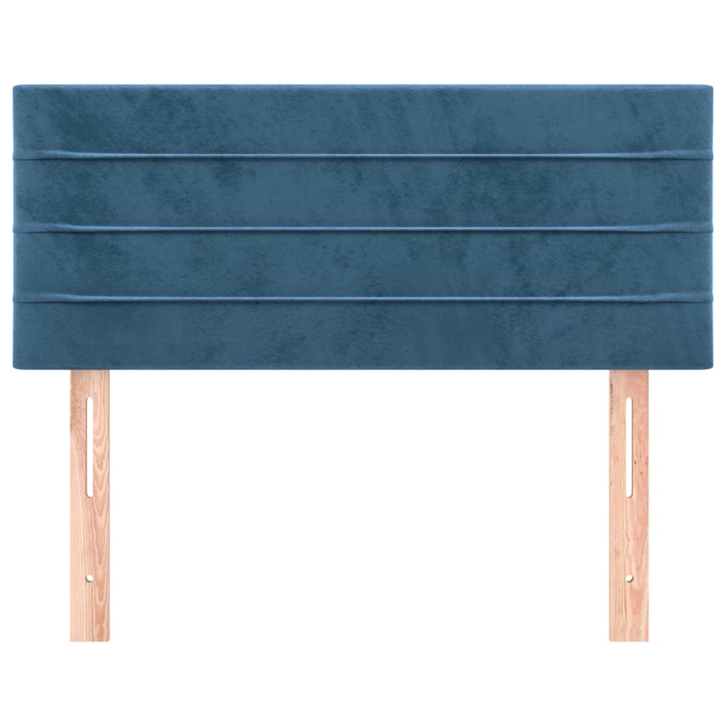 vidaXL Cabeceira de cama veludo 90x5x78/88 cm azul-escuro