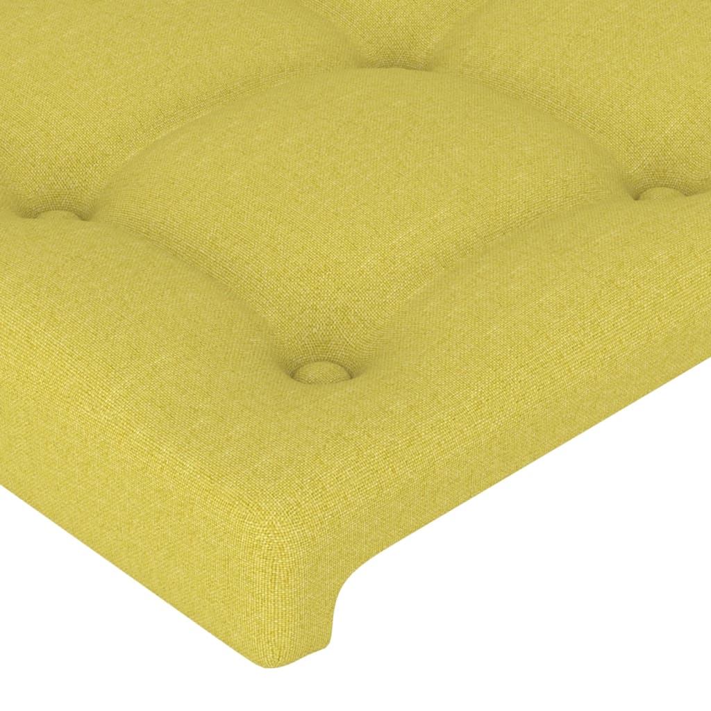 vidaXL Cabeceira de cama c/ abas tecido 103x23x78/88 cm verde