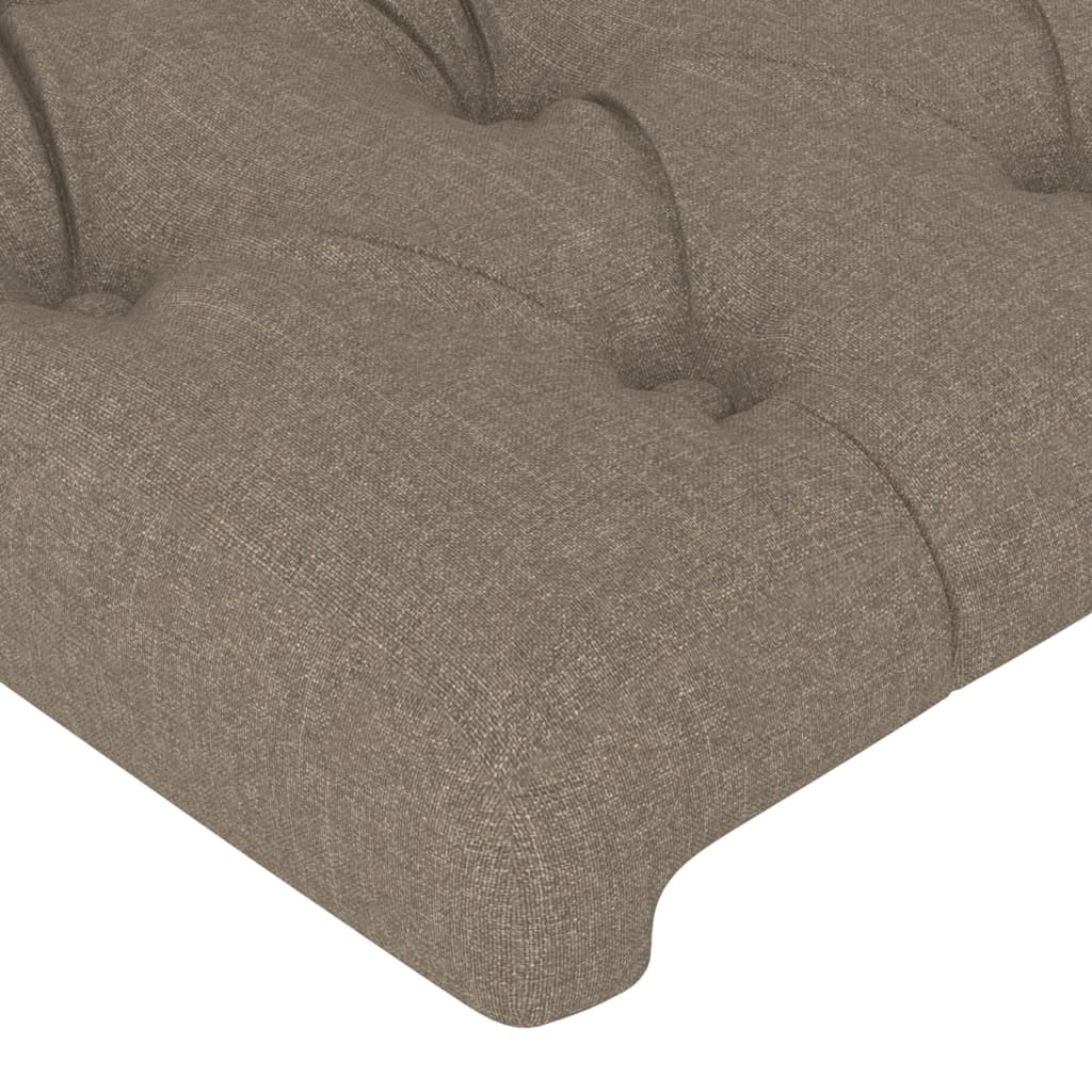 vidaXL Cabeceira cama abas tecido 183x23x78/88 cm cinzento-acastanhado