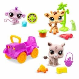 Bandai|Playset Bandai Littlest Pet Shop SAFARI 8 Peças