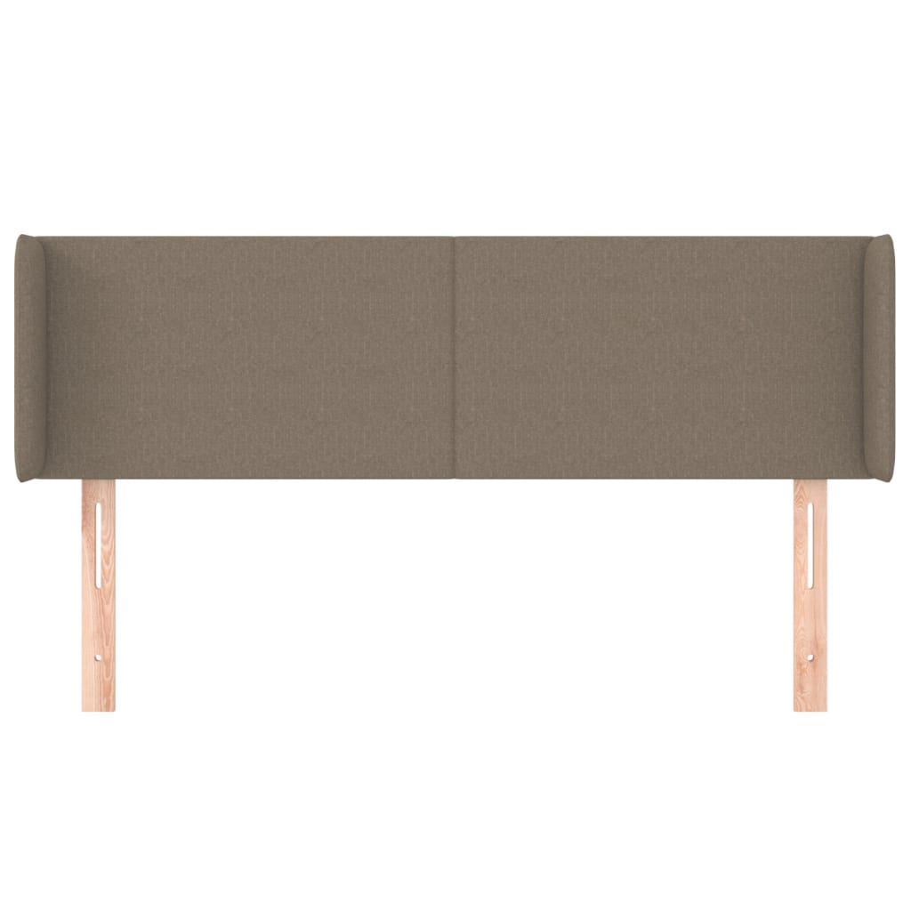 vidaXL Cabeceira cama abas tecido 147x16x78/88 cm cinzento-acastanhado