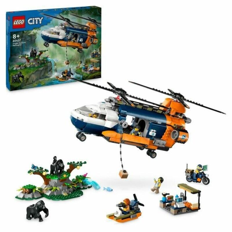 Lego|Jogo de Construção Lego 60437 Jungle Explorer Helicopter Base Camp Multicolor Lego|Jogo de Construção Lego 60437 Jungle Explorer Helicopter Base Camp Multicolor