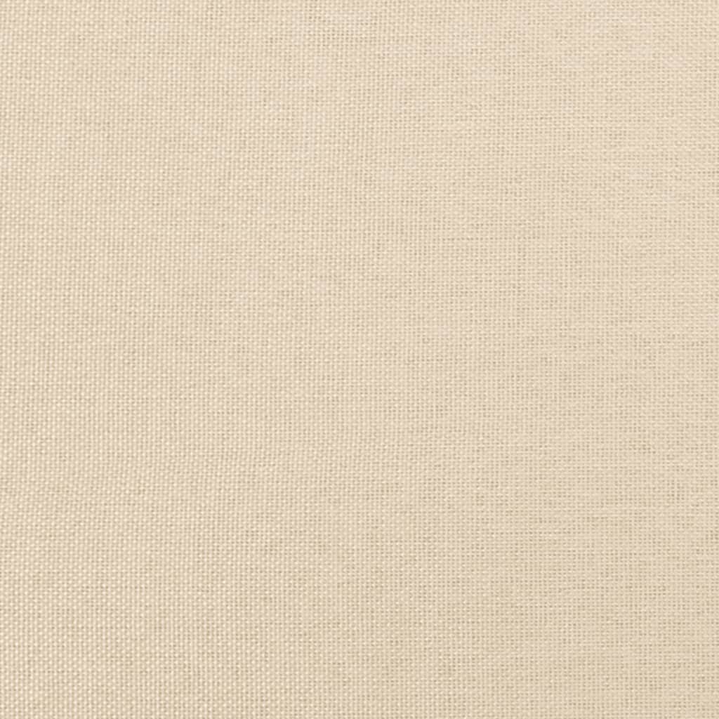 vidaXL Cabeceira de cama c/ abas tecido 147x16x118/128 cm creme