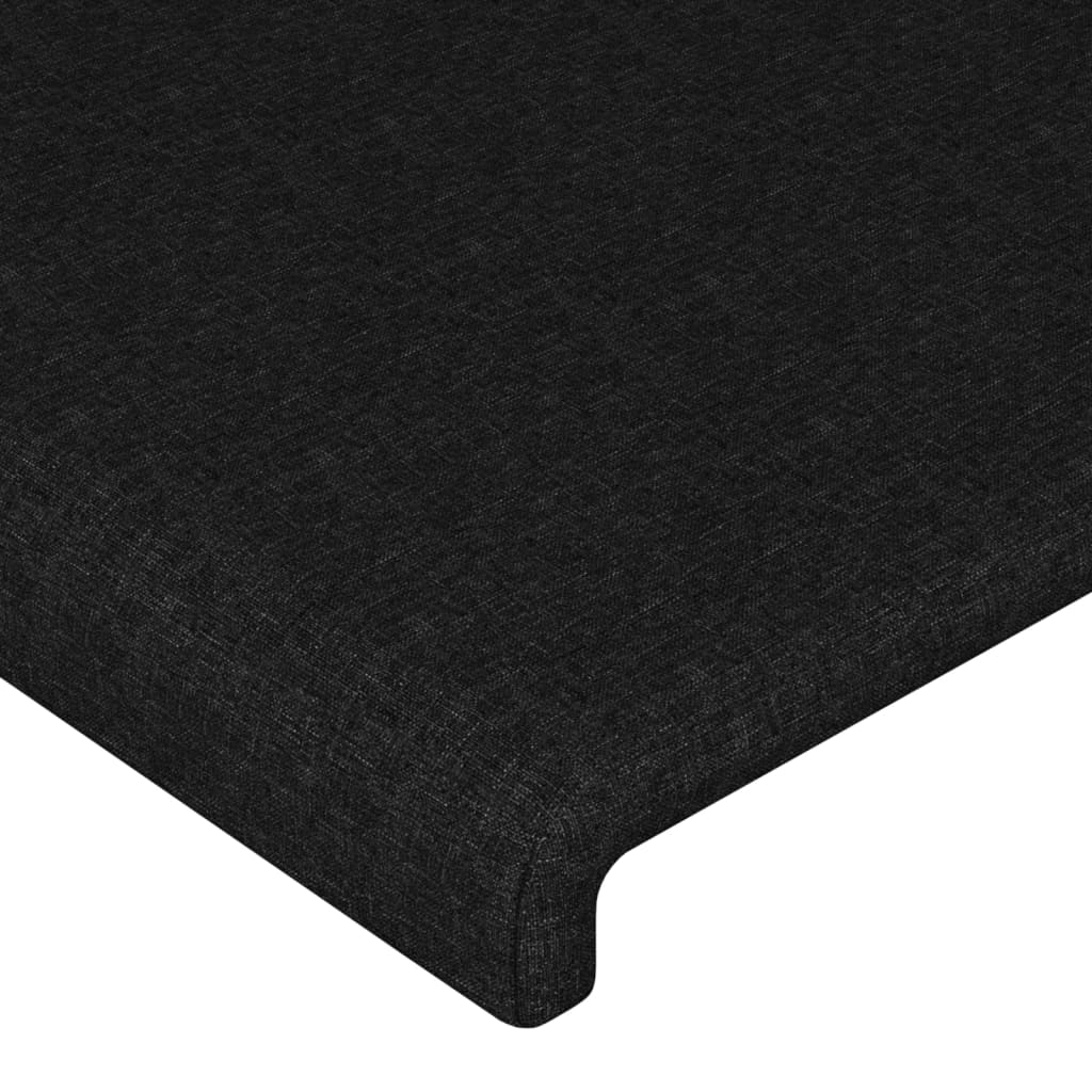 vidaXL Cabeceira de cama c/ luzes LED tecido 80x5x78/88 cm preto