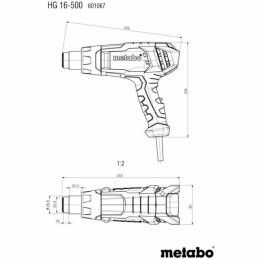 Metabo|Pistola de ar quente Metabo HG 16-500 1600 W