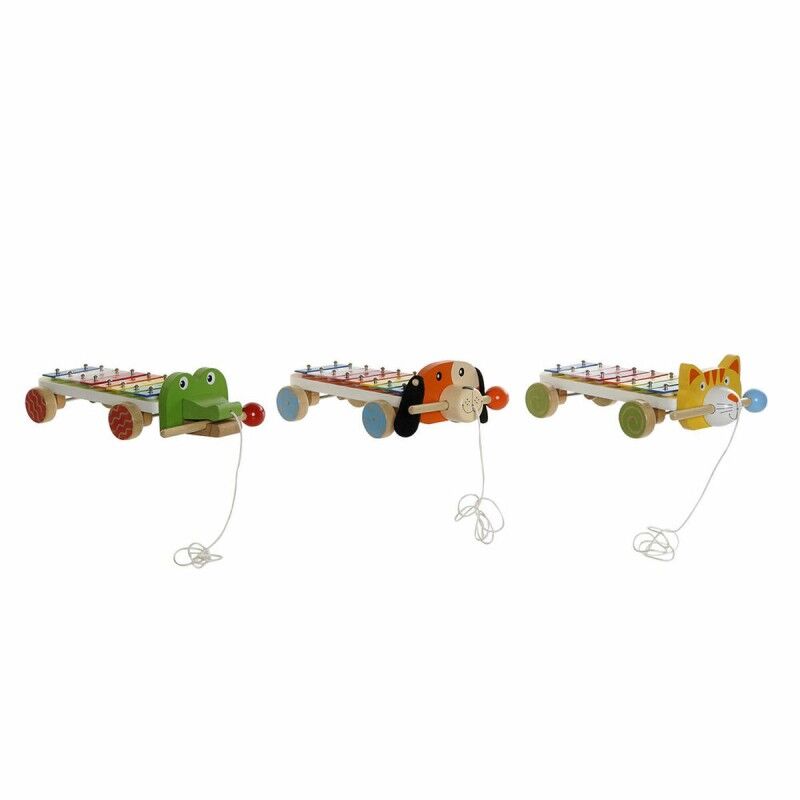 DKD Home Decor|Xilofone DKD Home Decor 27 x 13,6 x 8,5 cm Metal Madeira (3 Peças)