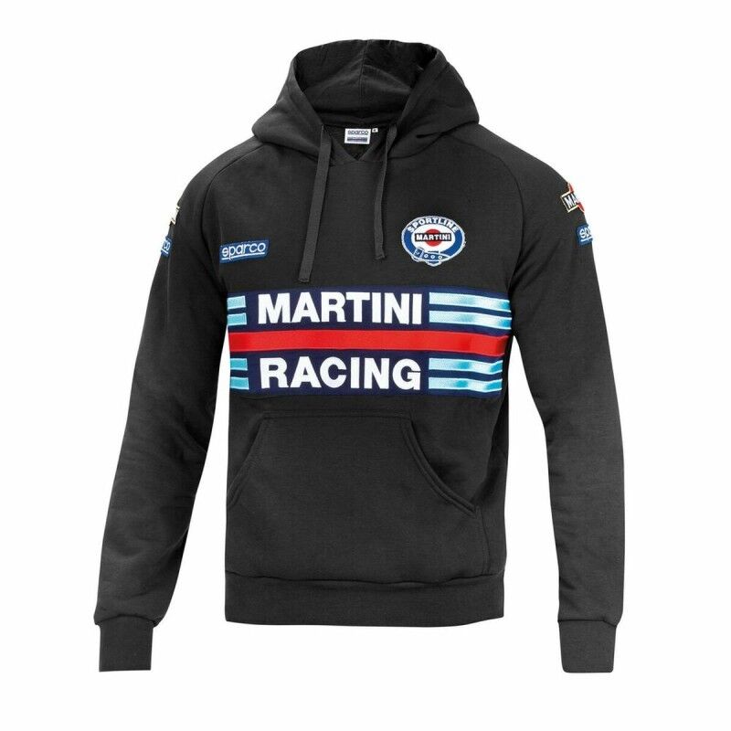 Sparco|Polar com Capuz Homem Sparco Martini Racing Preto