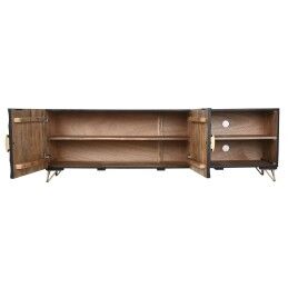 Home ESPRIT|Móvel de TV Home ESPRIT Preto Metal Madeira de mangueira 160 x 40 x 50 cm