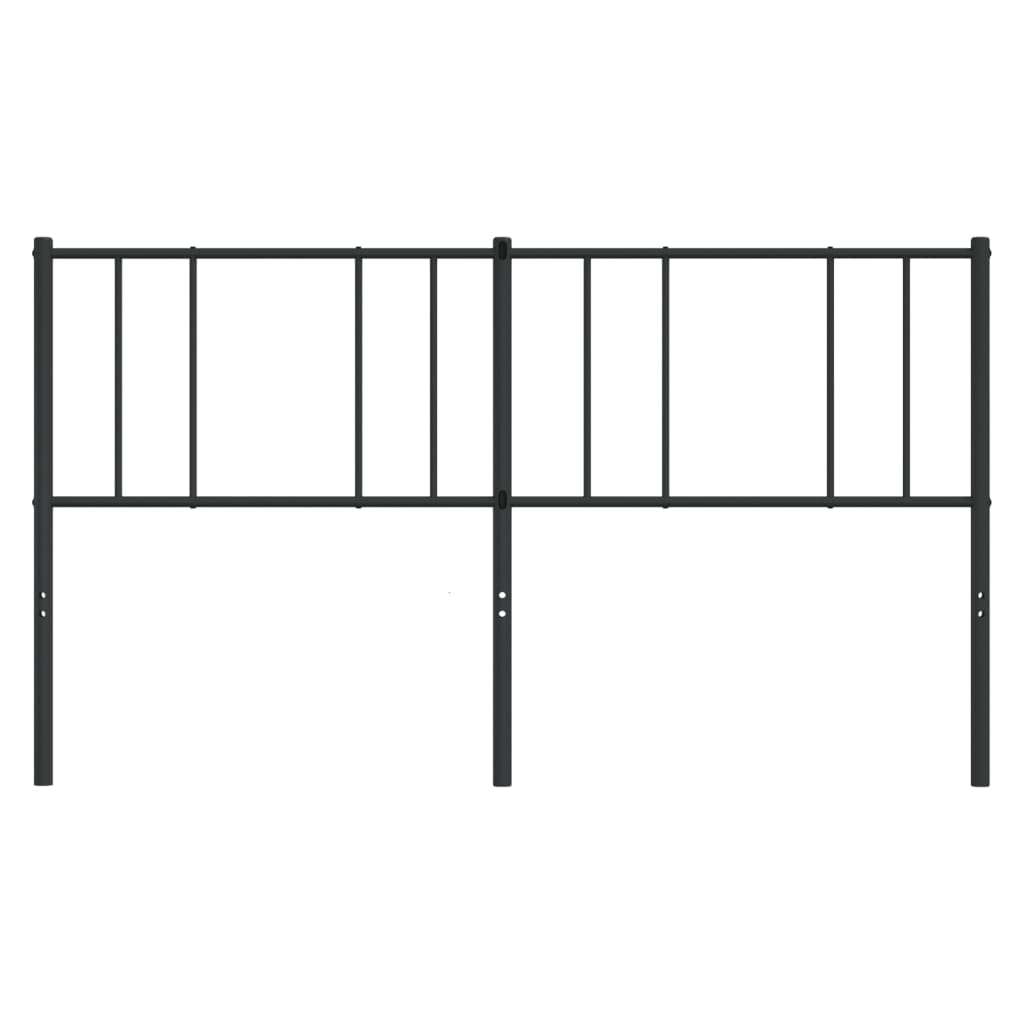 vidaXL Cabeceira de cama 200 cm metal preto