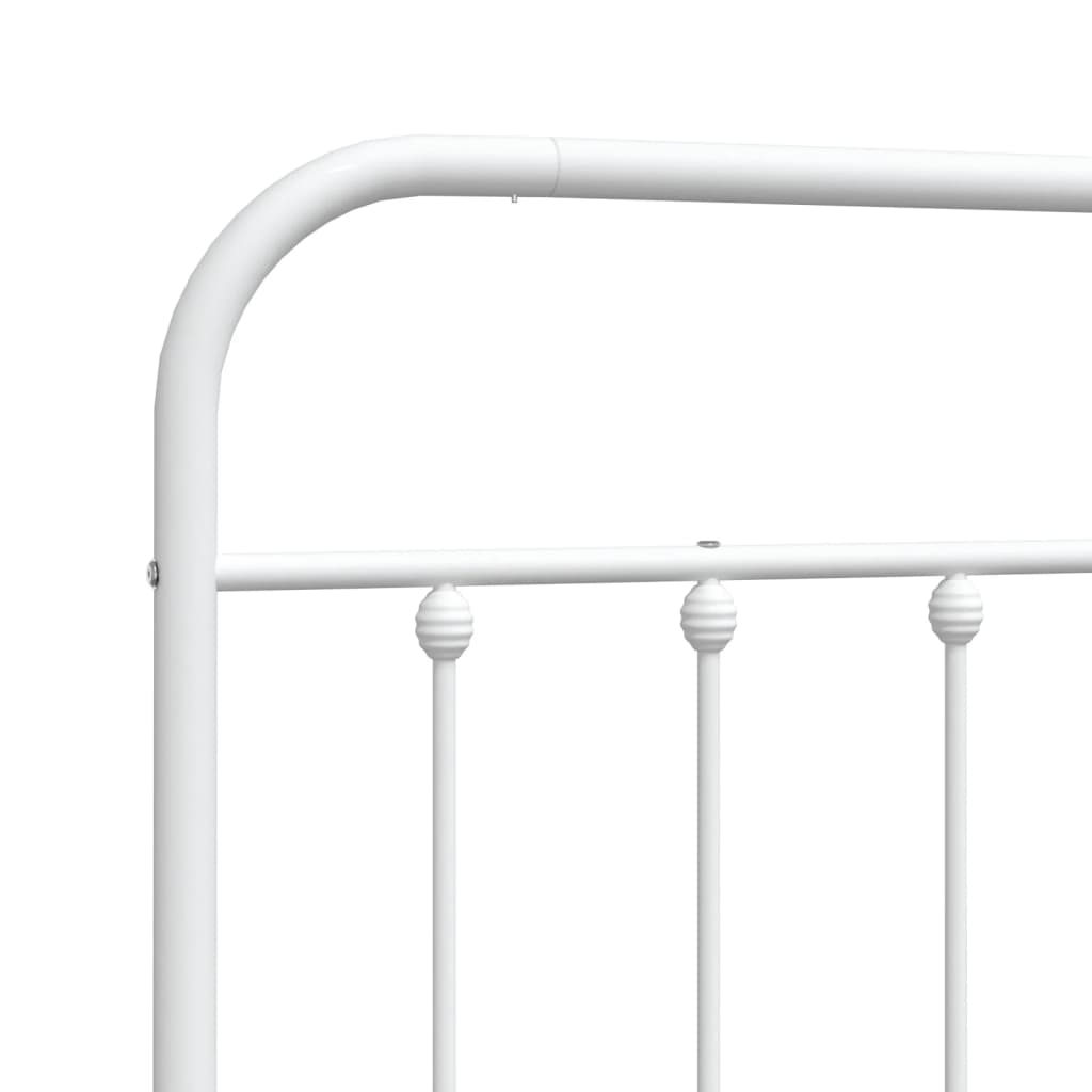 vidaXL Cabeceira de cama 160 cm metal branco