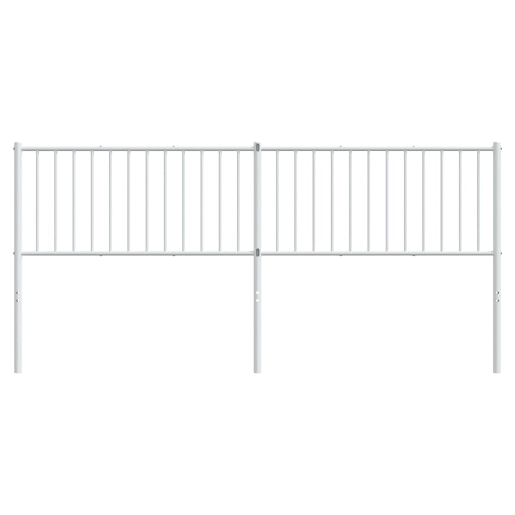 vidaXL Cabeceira de cama 193 cm metal branco