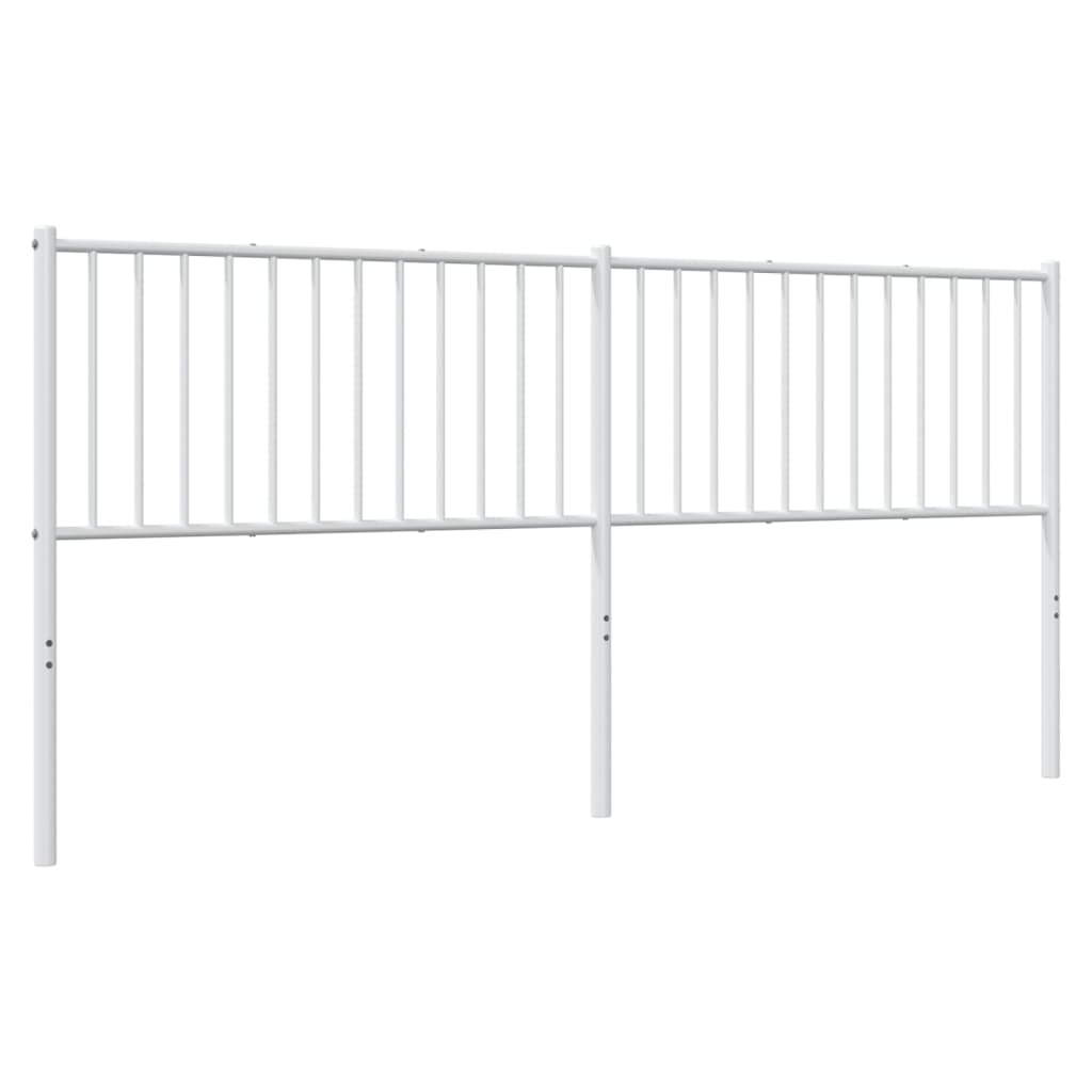 vidaXL Cabeceira de cama 193 cm metal branco