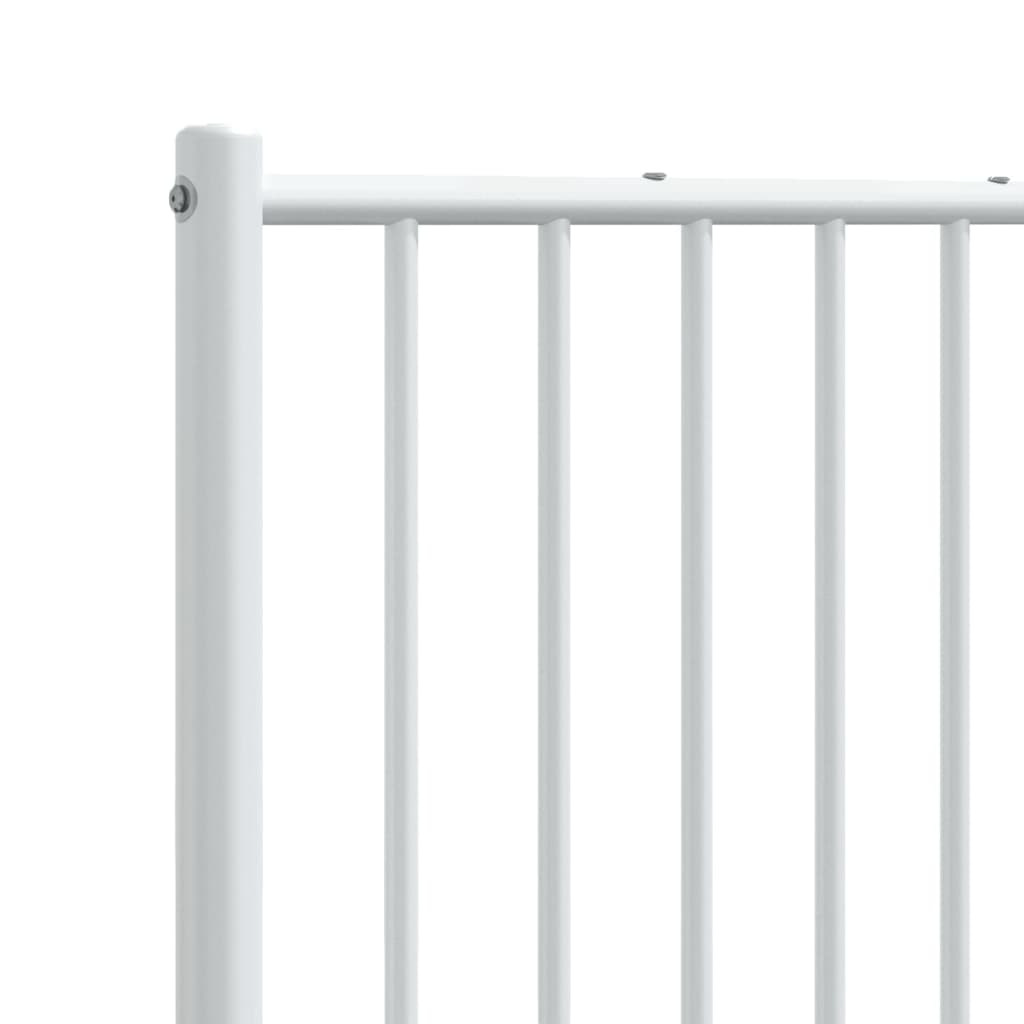 vidaXL Cabeceira de cama 193 cm metal branco