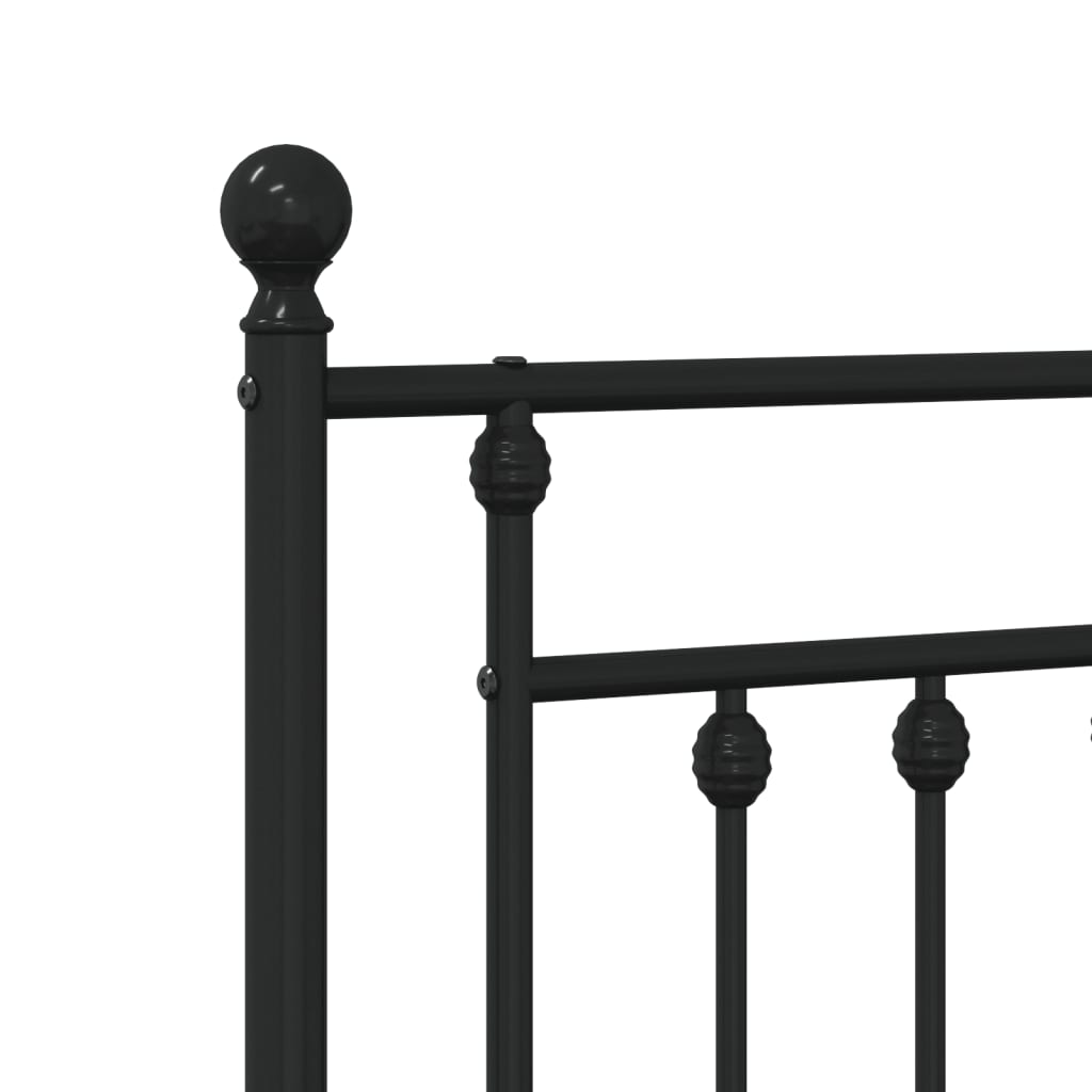 vidaXL Cabeceira de cama 193 cm metal preto