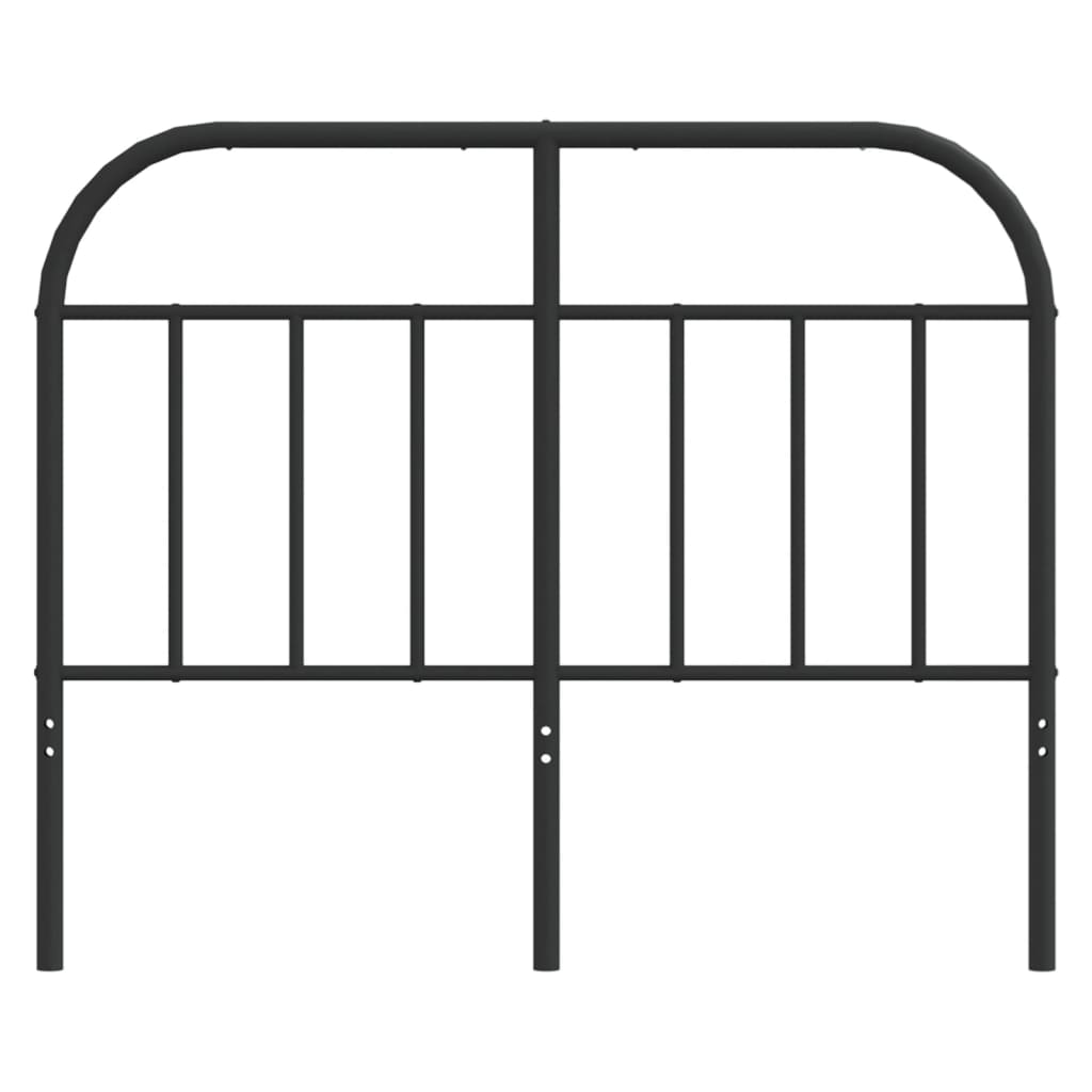 vidaXL Cabeceira de cama 120 cm metal preto