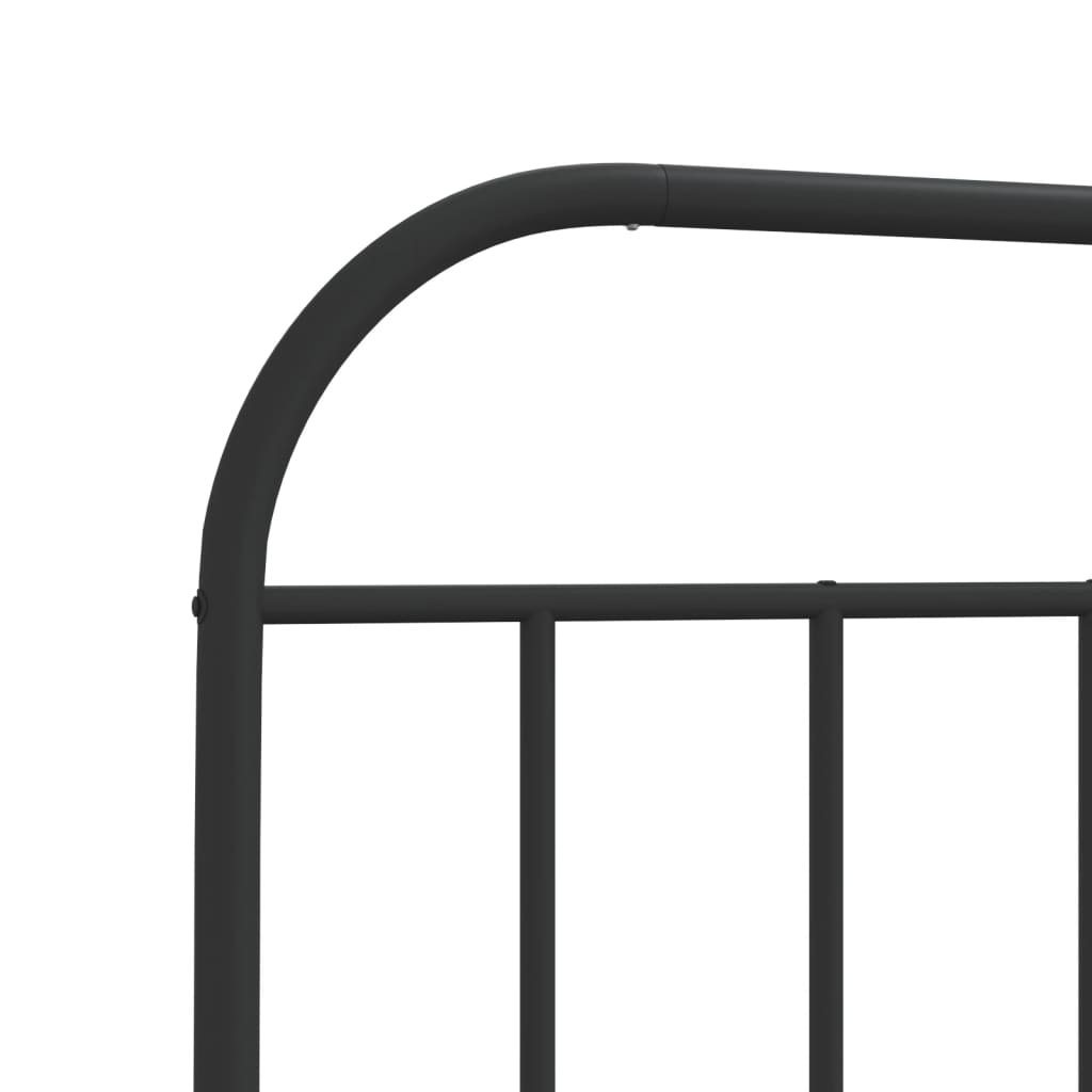 vidaXL Cabeceira de cama 120 cm metal preto