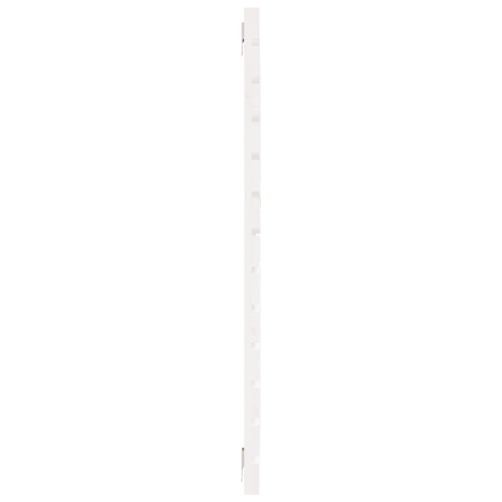 vidaXL Cabeceira de parede 146x3x91,5cm madeira de pinho maciça branco