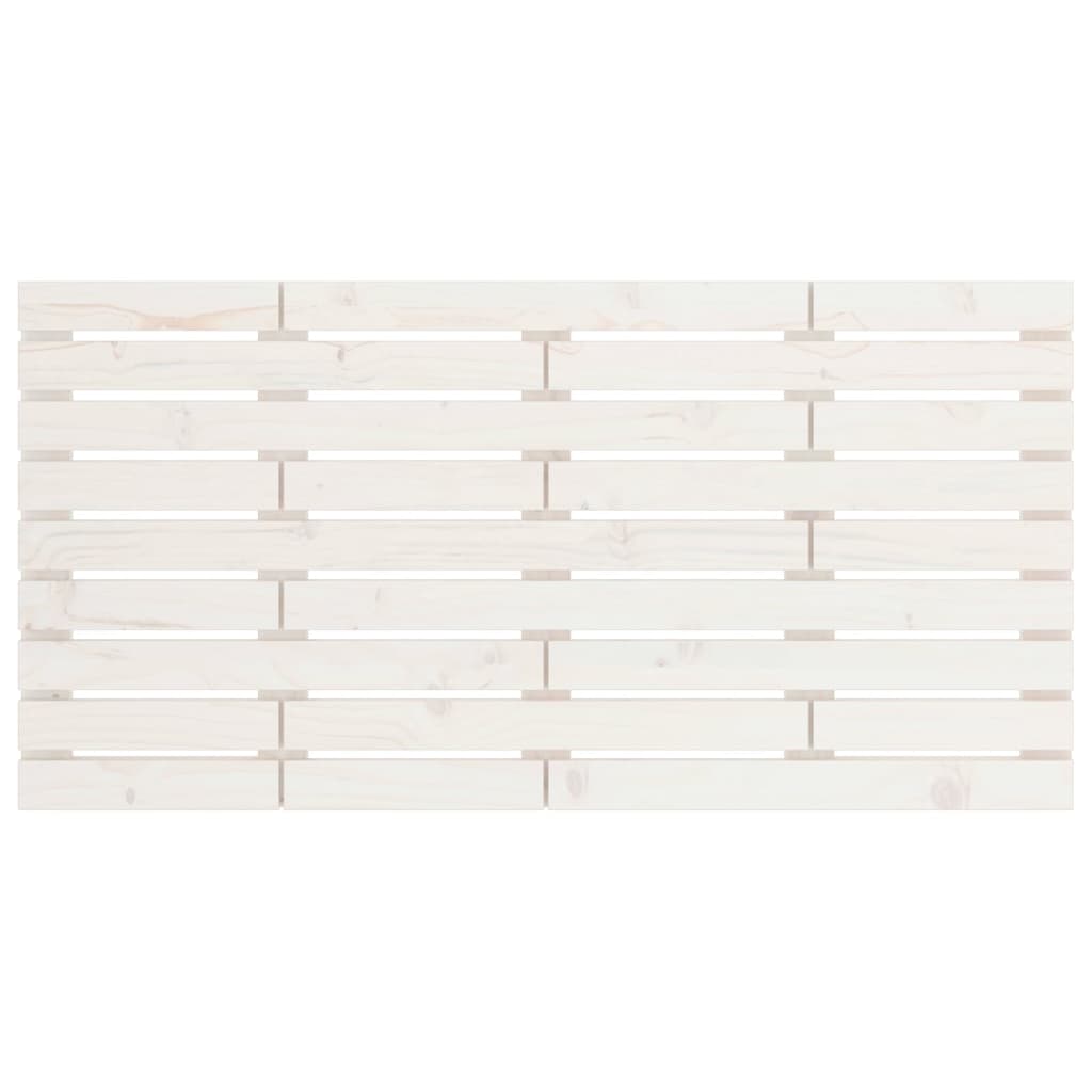 vidaXL Cabeceira de parede 126x3x63 cm madeira de pinho maciça branco