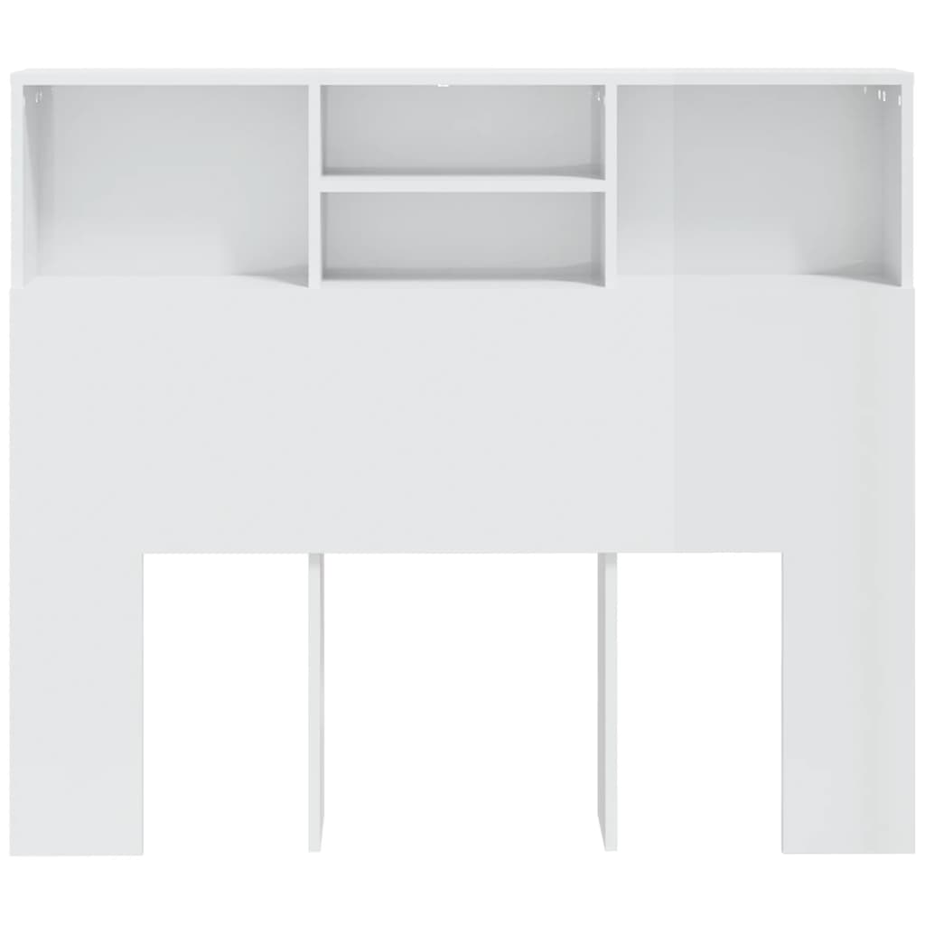 vidaXL Armário de cabeceira 120x19x103,5 cm branco brilhante