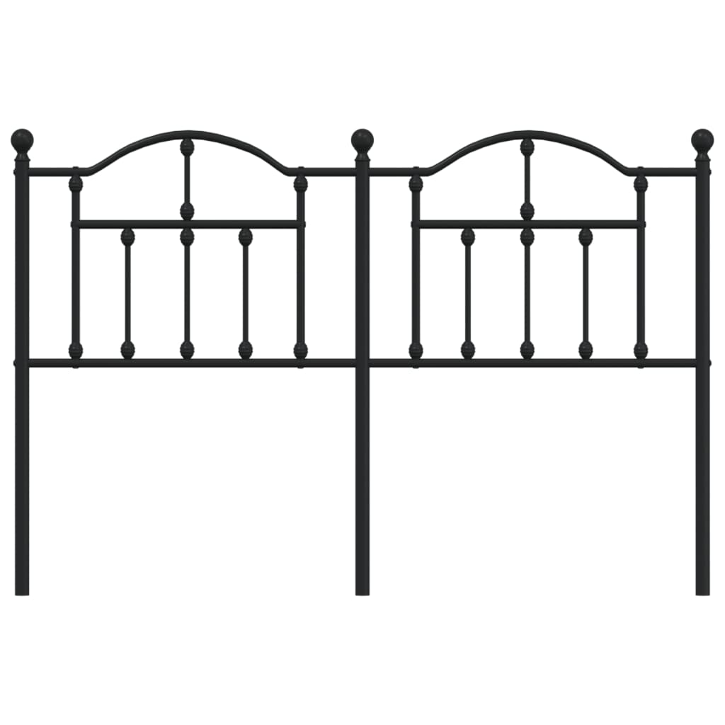 vidaXL Cabeceira de cama 150 cm metal preto