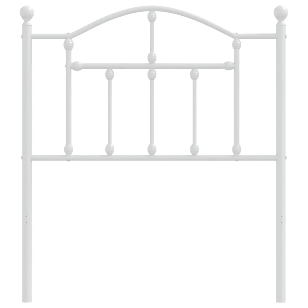 vidaXL Cabeceira de cama 80 cm metal branco