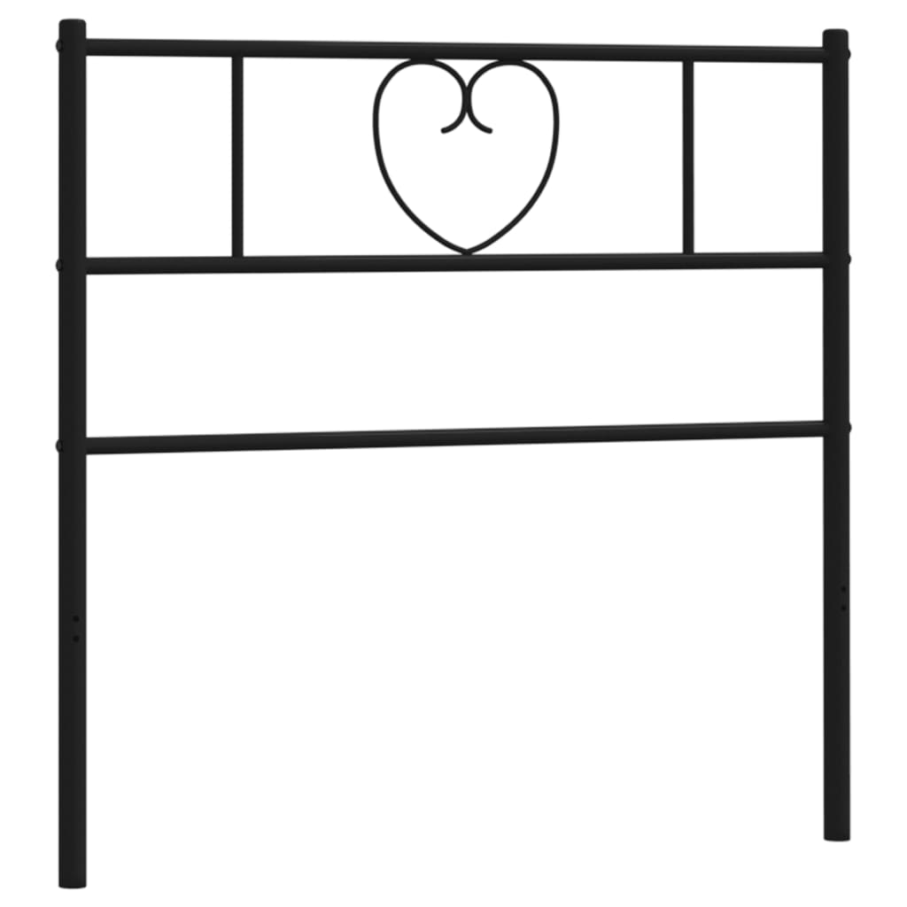 vidaXL Cabeceira de cama 80 cm metal preto