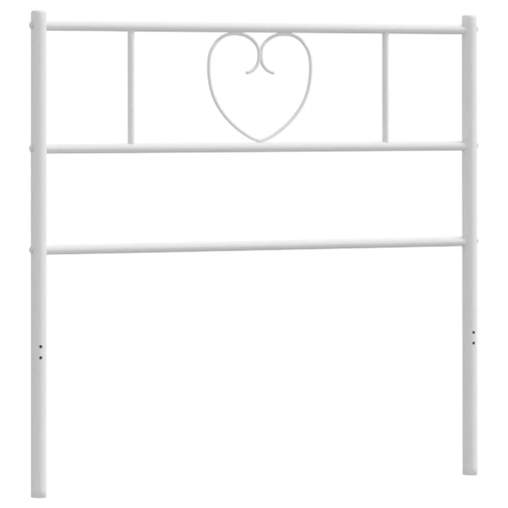 vidaXL Cabeceira de cama 100 cm metal branco