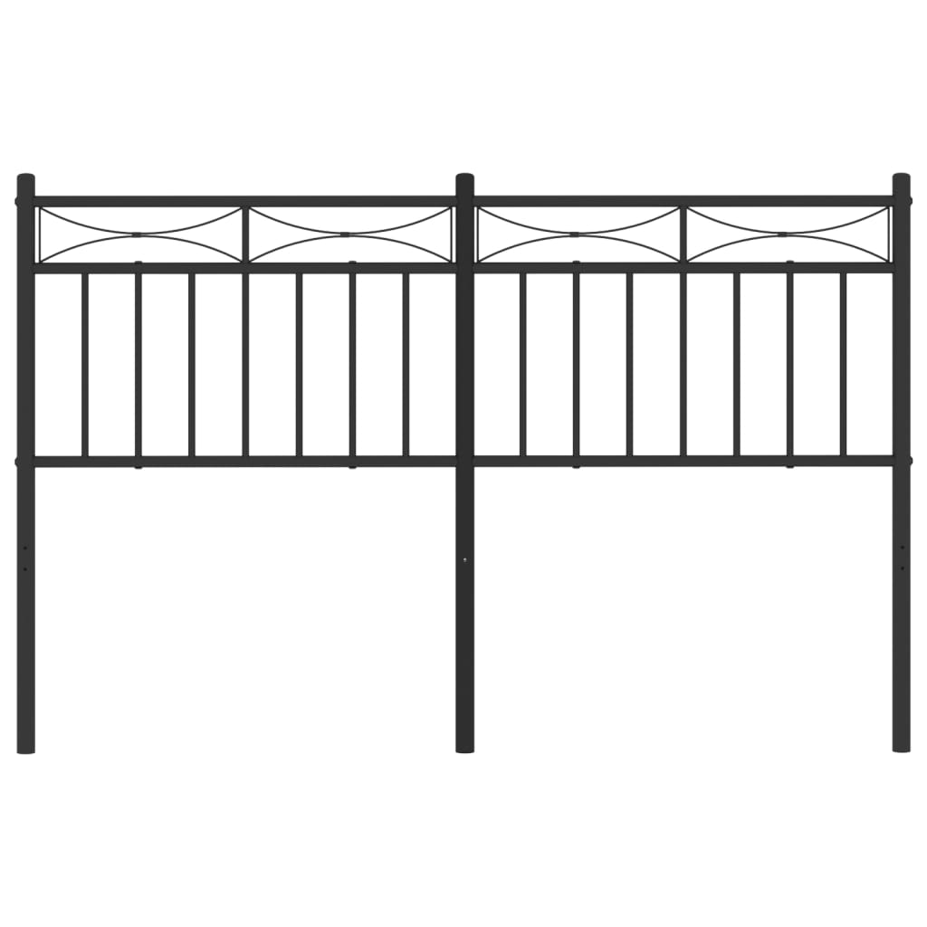 vidaXL Cabeceira de cama 135 cm metal preto