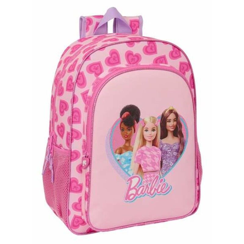 Barbie|Mochila Escolar Barbie Cor de Rosa 33 x 42 x 14 cm Barbie|Mochila Escolar Barbie Cor de Rosa 33 x 42 x 14 cm