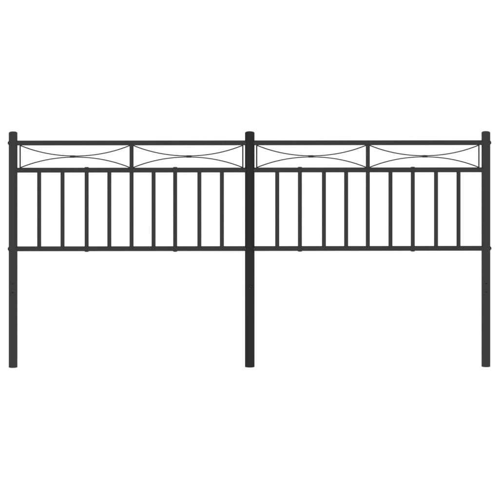 vidaXL Cabeceira de cama 193 cm metal preto