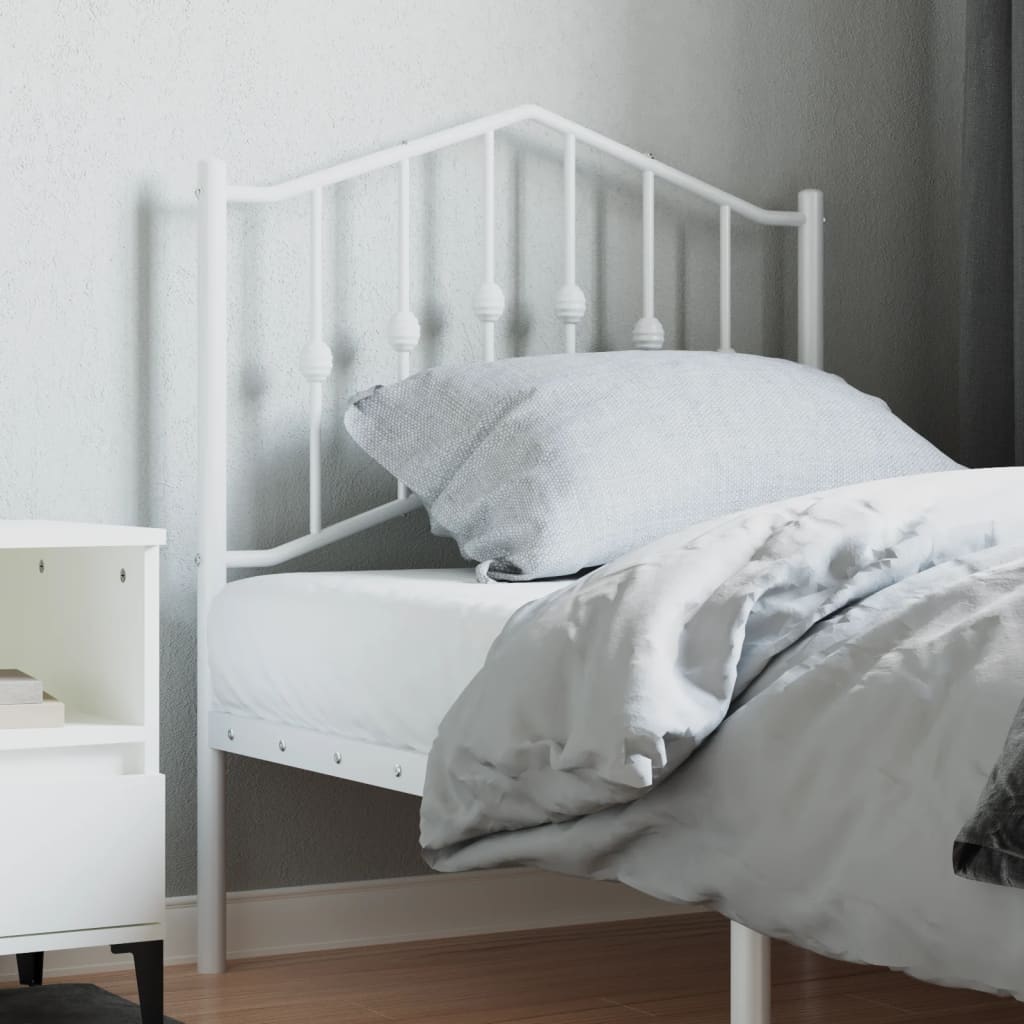 vidaXL Cabeceira de cama 80 cm metal branco