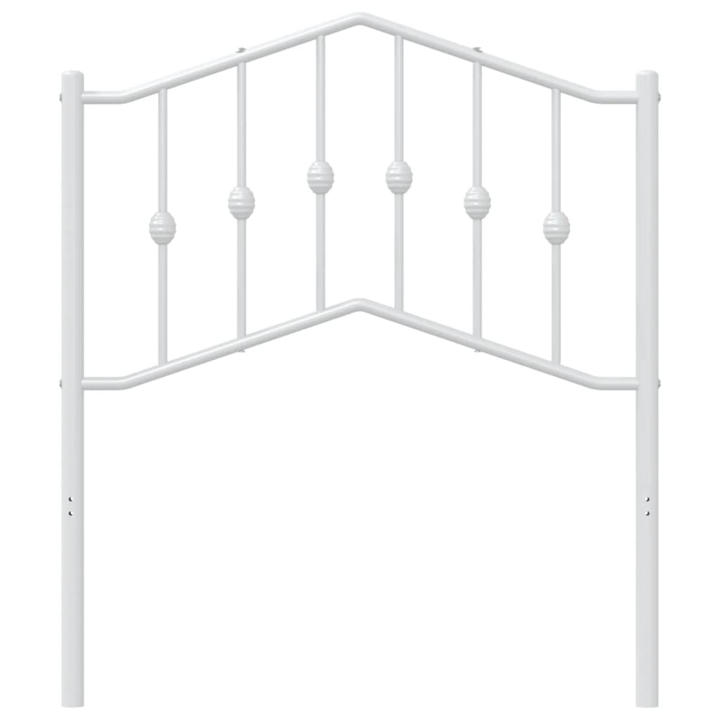 vidaXL Cabeceira de cama 80 cm metal branco