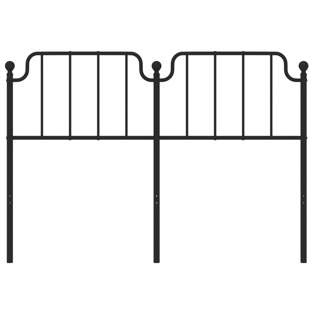 vidaXL Cabeceira de cama 140 cm metal preto