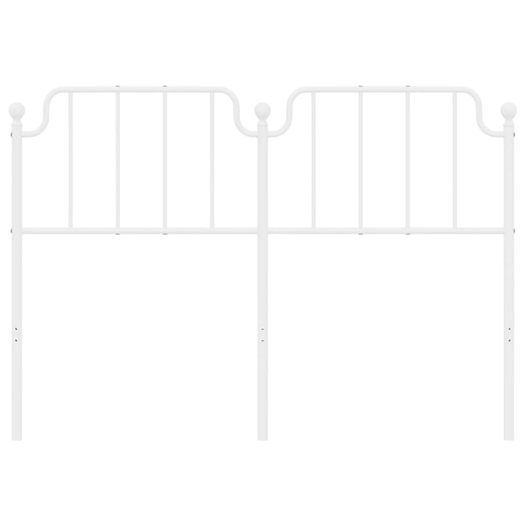 vidaXL Cabeceira de cama 140 cm metal branco