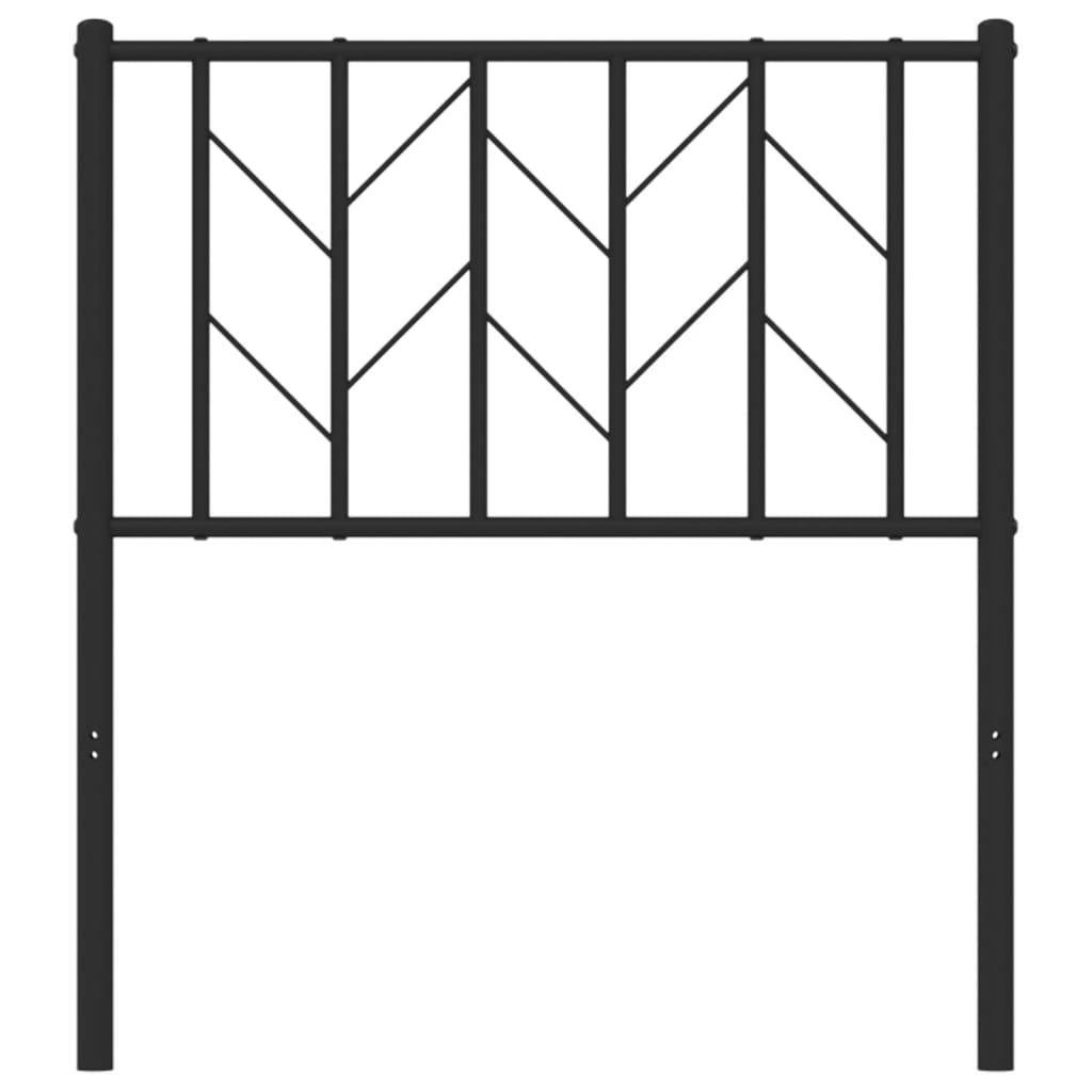 vidaXL Cabeceira de cama 75 cm metal preto