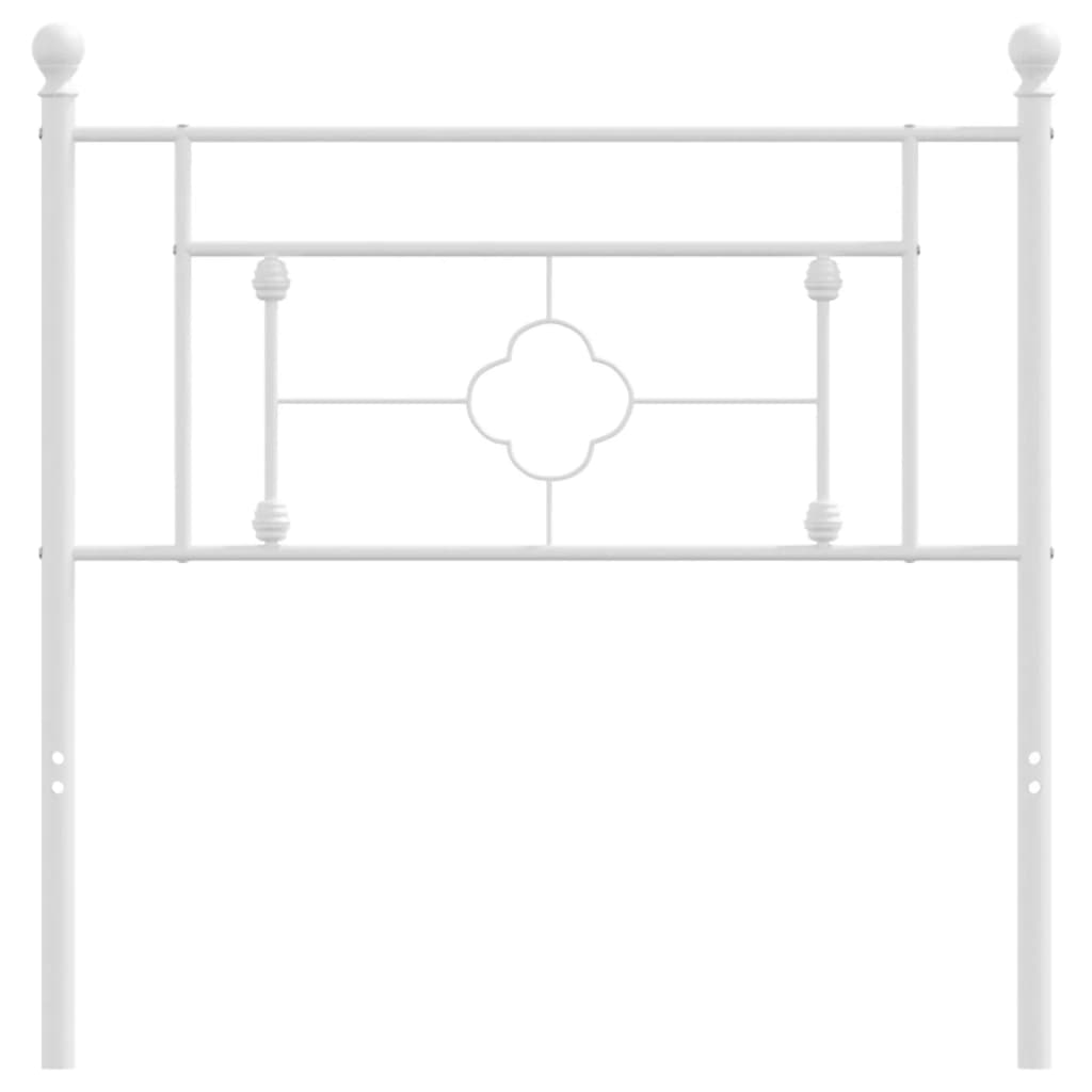 vidaXL Cabeceira de cama 90 cm metal branco