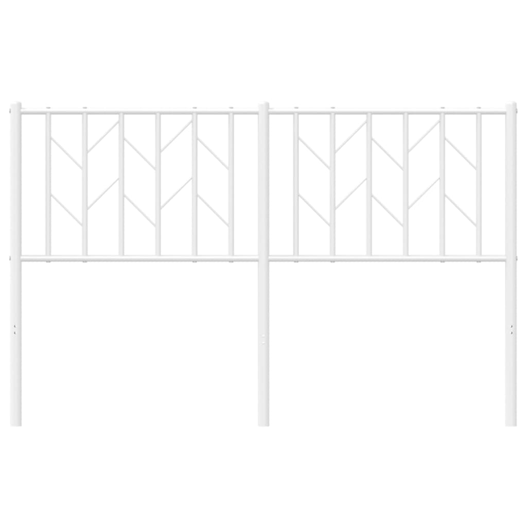 vidaXL Cabeceira de cama 135 cm metal branco