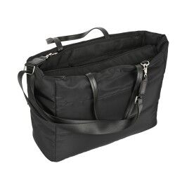 Moos|Bolsa Moos Negro Acolchoado Preto (54 x 31 x 17 cm)