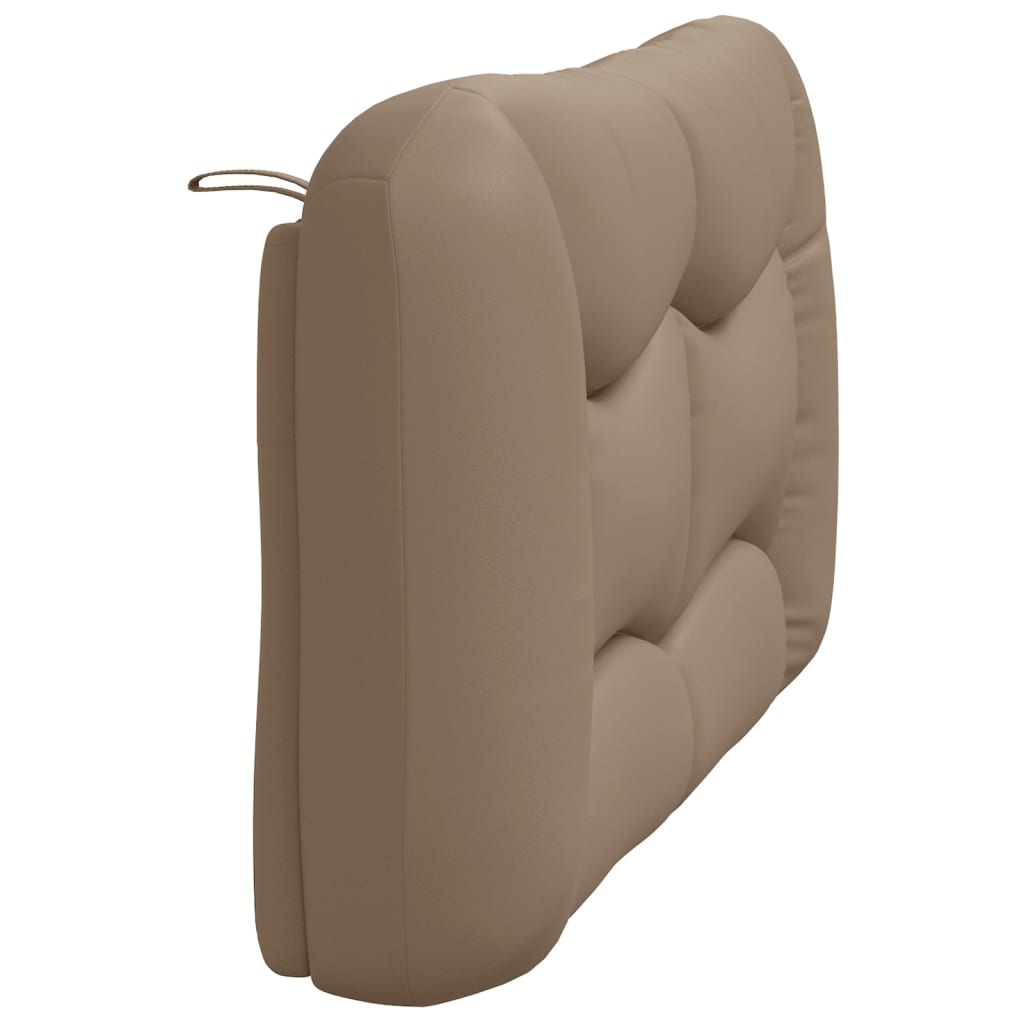 vidaXL Almofadão de cabeceira 140 cm couro artificial cappuccino