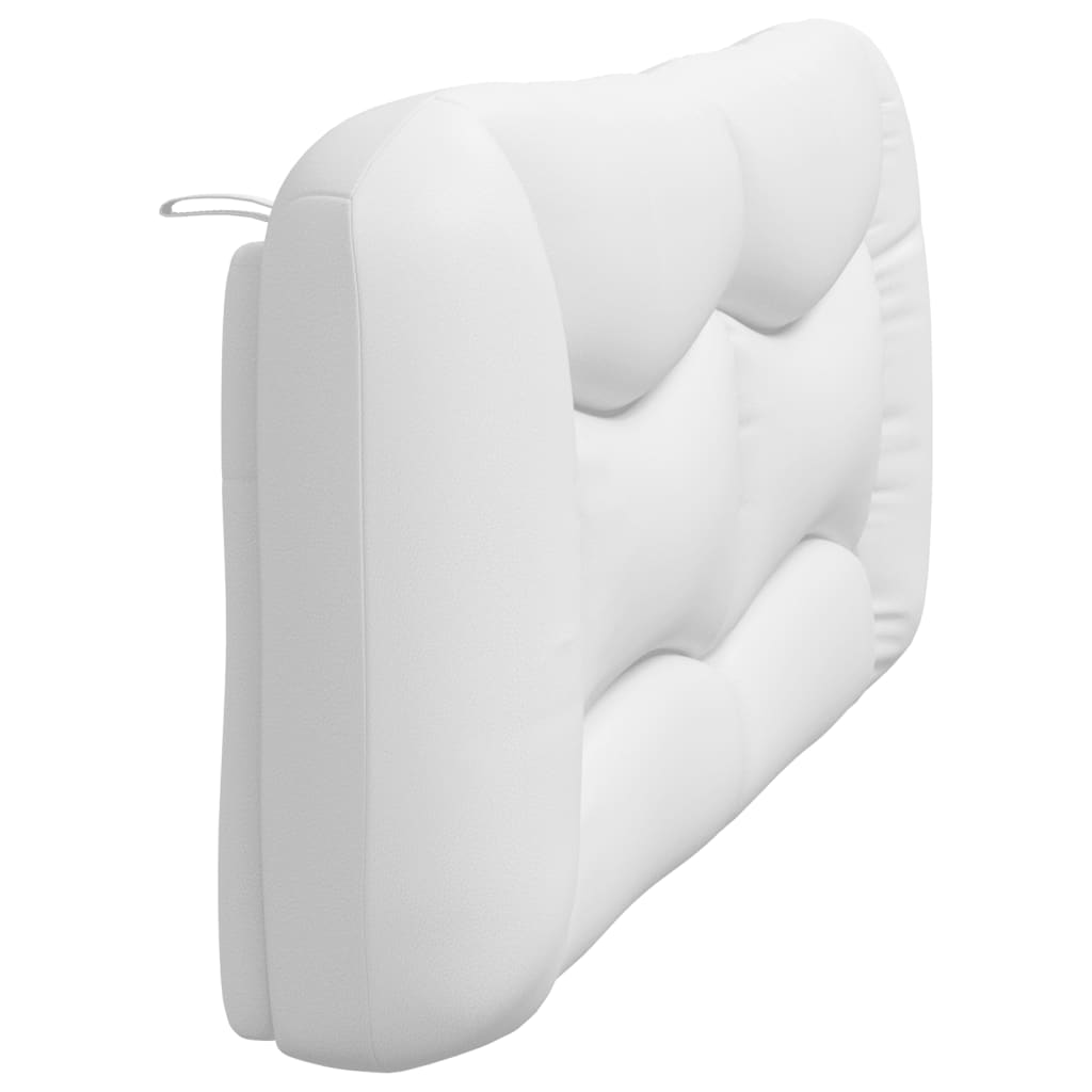 vidaXL Almofadão de cabeceira 180 cm couro artificial branco