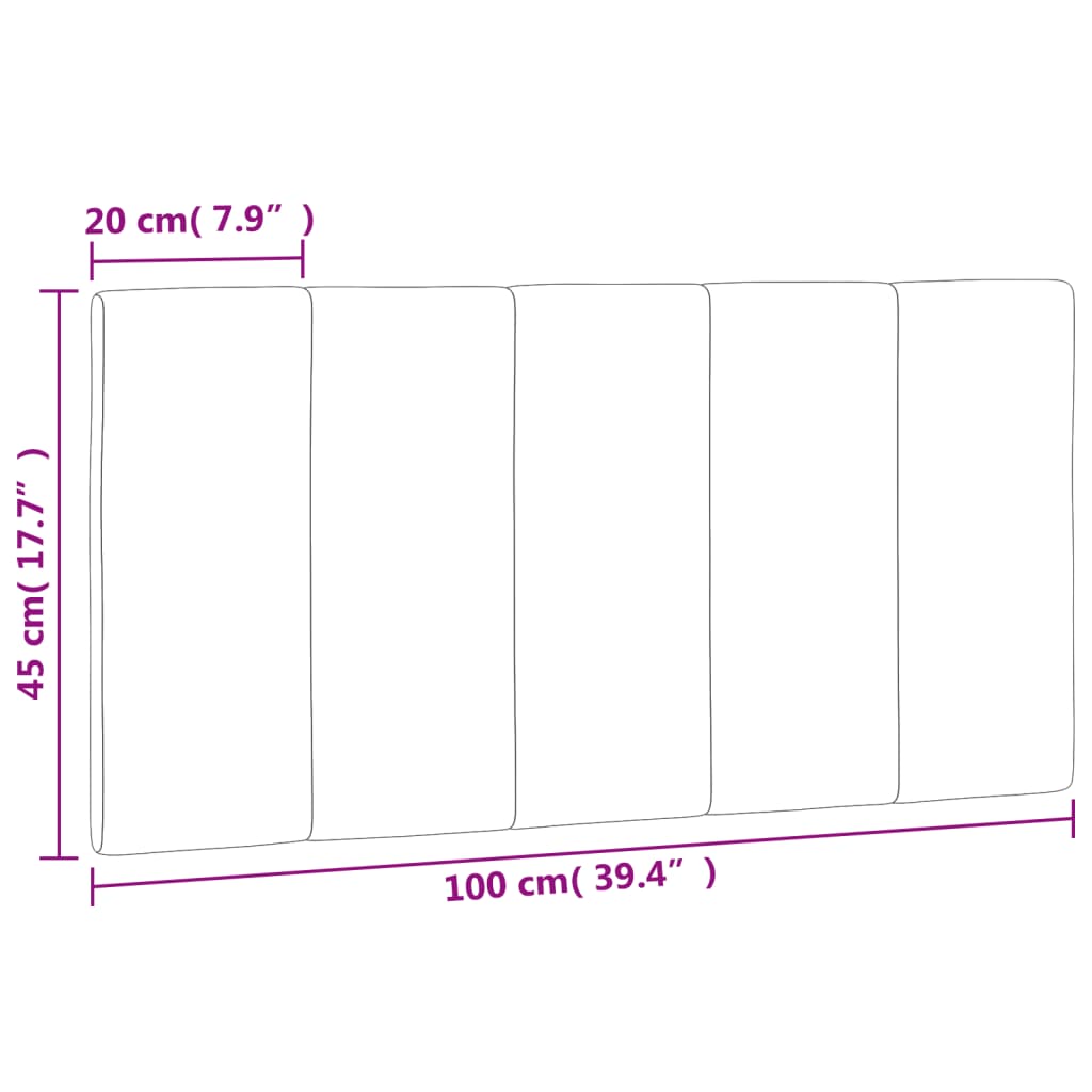 vidaXL Almofadão de cabeceira 100 cm veludo preto