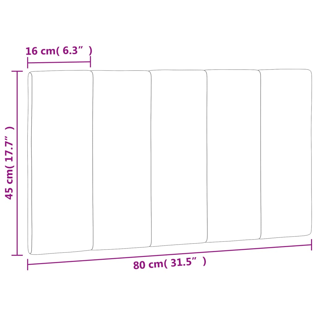 vidaXL Almofadão de cabeceira 80 cm veludo cinzento-claro