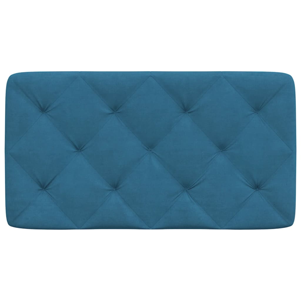 vidaXL Almofadão de cabeceira 80 cm veludo azul