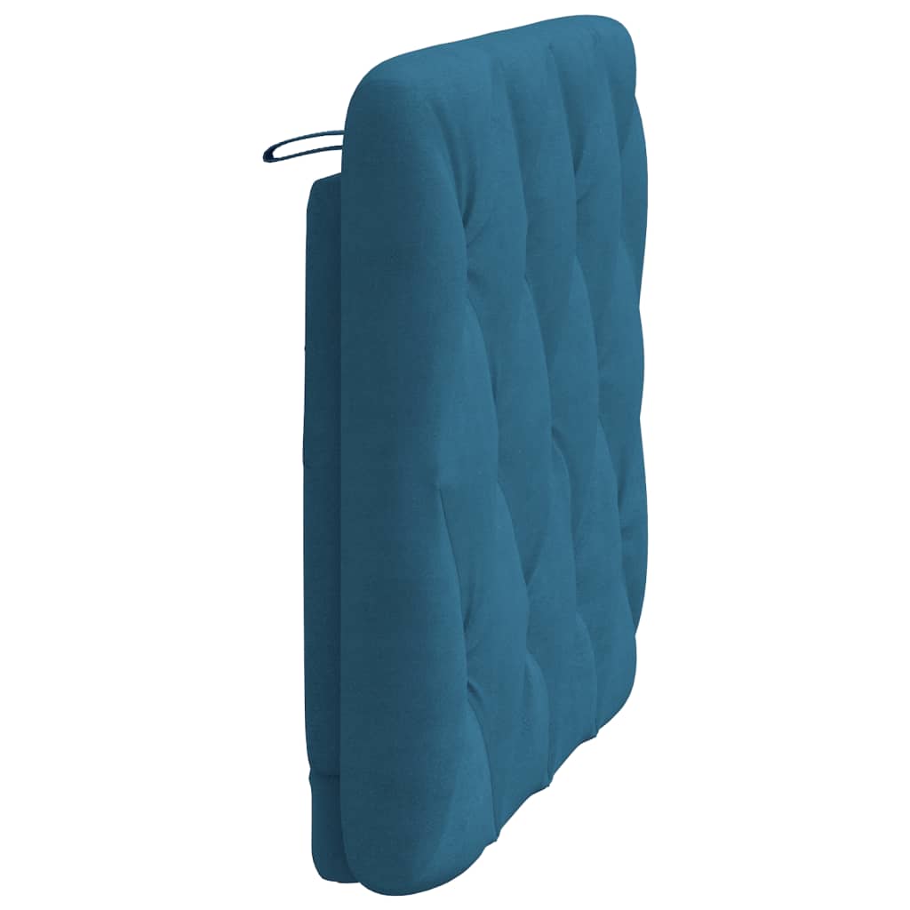 vidaXL Almofadão de cabeceira 80 cm veludo azul